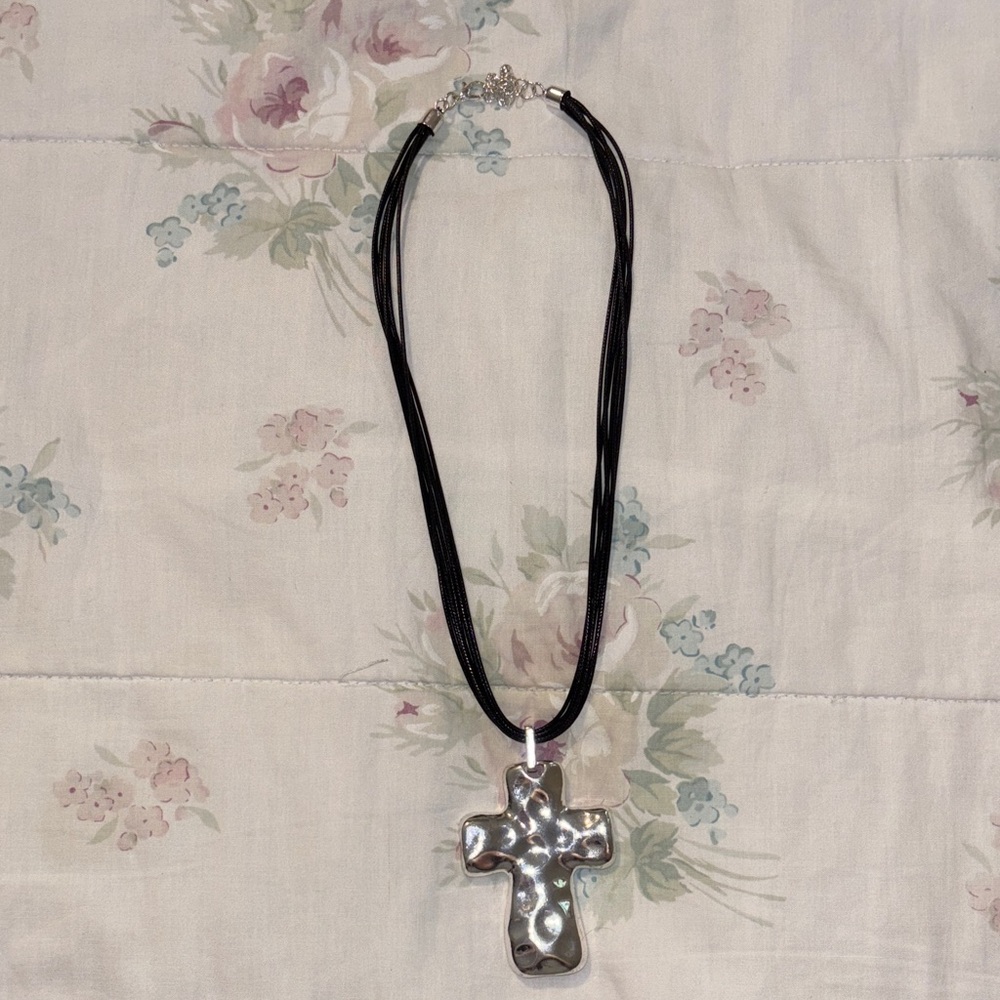 Silver Cross Pendant Necklace